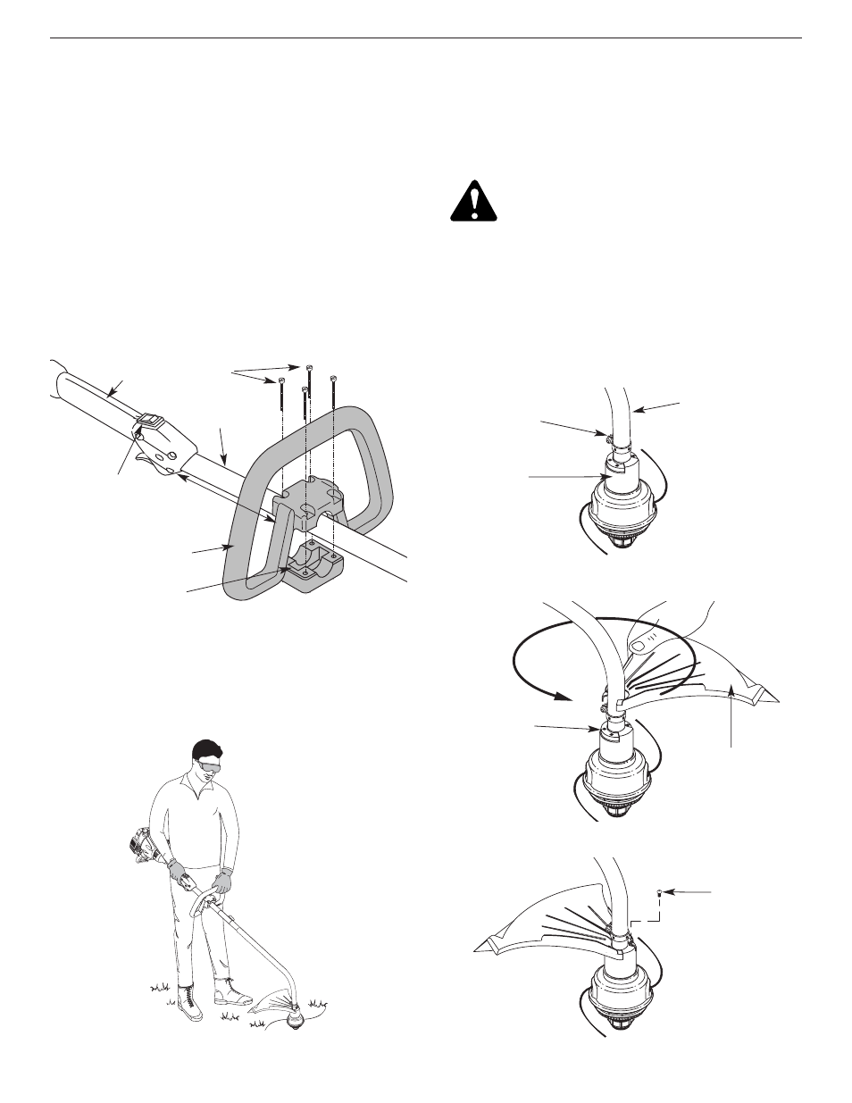 Install and adjust the d-handle, Installing the cutting attachment shield | MTD YM25 User Manual | Page 7 / 68