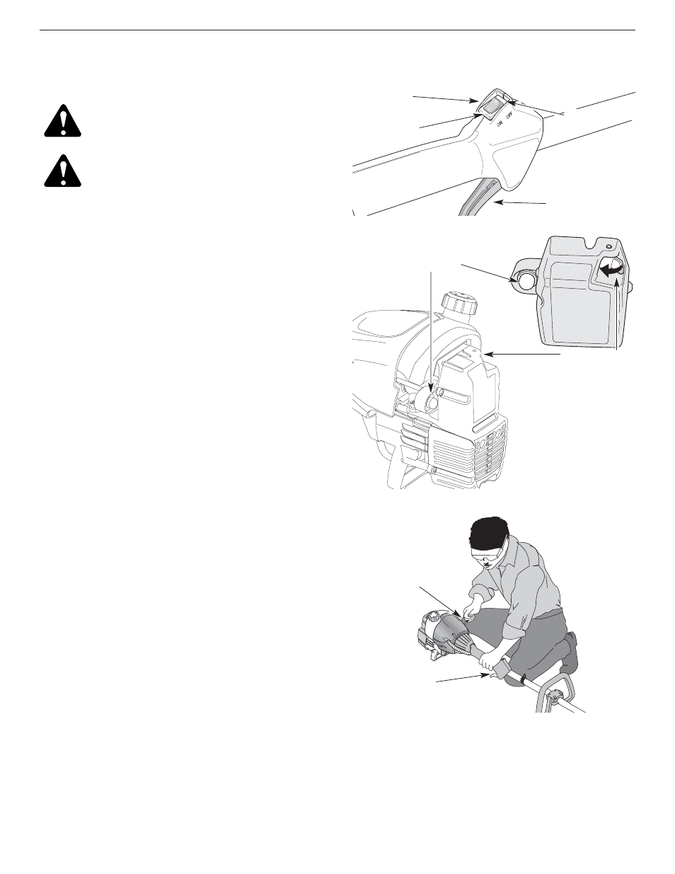 Starting instructions, Stopping instructions | MTD YM25 User Manual | Page 9 / 68