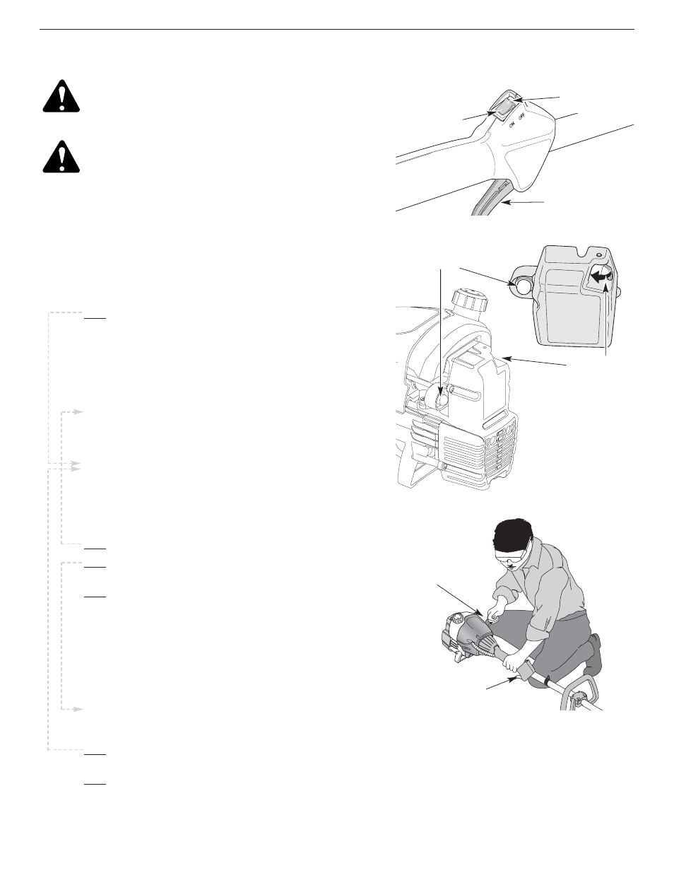 Sección 5: instrucciones de arranque y apagado, Instrucciones de apagado, Instrucciones de arranque | MTD YM75 User Manual | Page 53 / 70