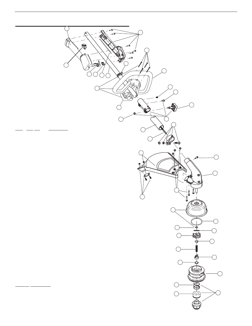 Parts list | MTD YM75 User Manual | Page 69 / 70