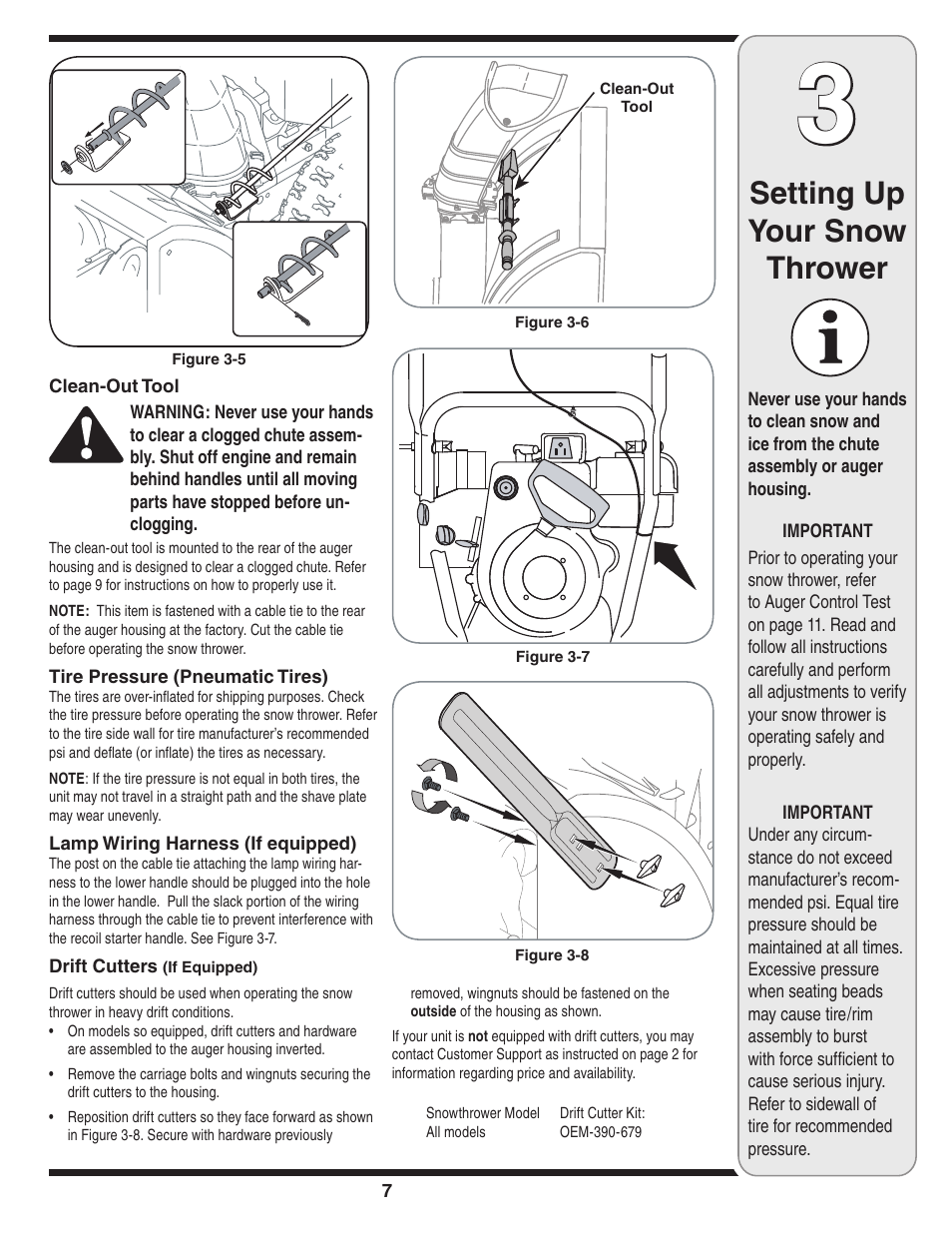 Setting up your snow thrower | MTD 769-03244 User Manual | Page 7 / 52