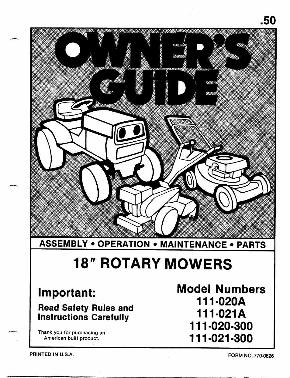 MTD 111-020-300 User Manual | 14 pages