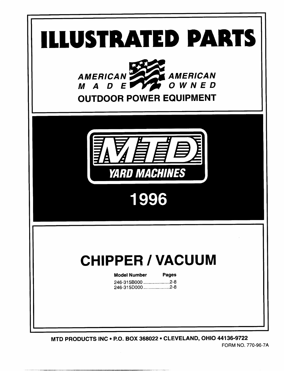 MTD 246-315D000 User Manual | 8 pages