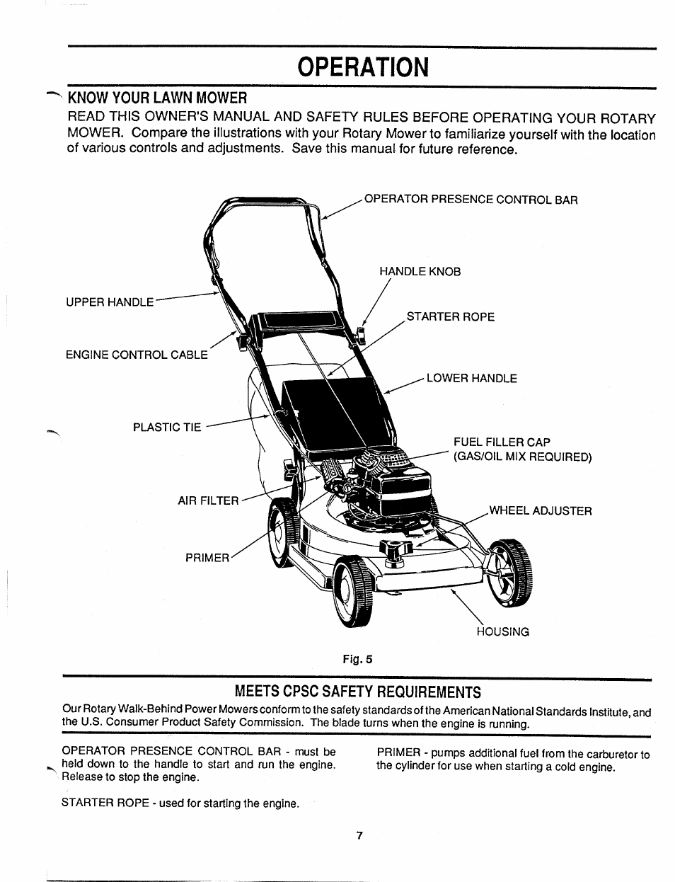 Operation | MTD 110-127R000 User Manual | Page 7 / 16