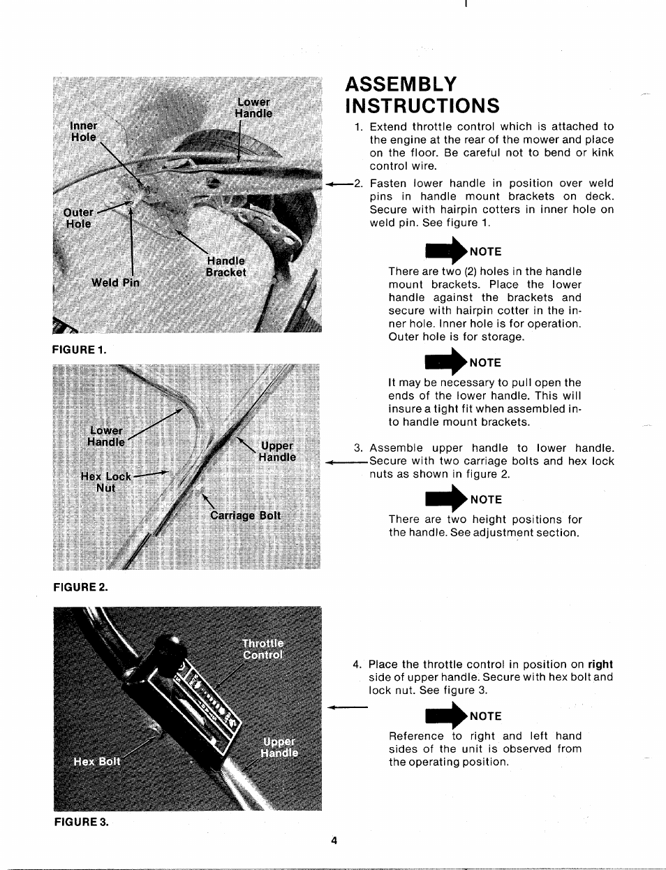 Assembly, Instructions, Assembly instructions | MTD 110-072A User Manual | Page 4 / 14