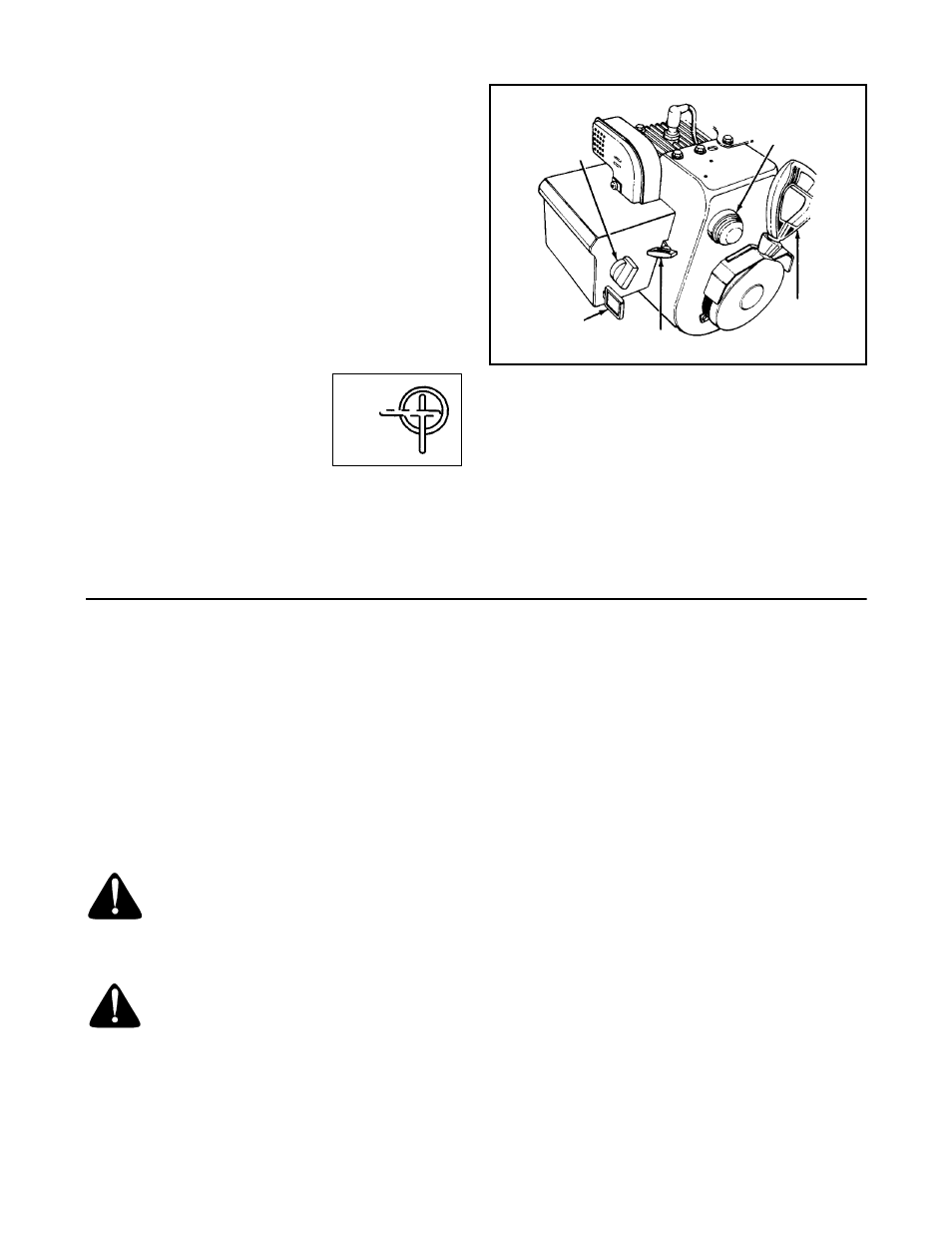 Chute directional control, Chute tilt control, Fuel shut-off valve | Throttle control, Safety ignition key, Gas and oil fill-up, Electric starter | MTD Snow Boss 550 User Manual | Page 8 / 28