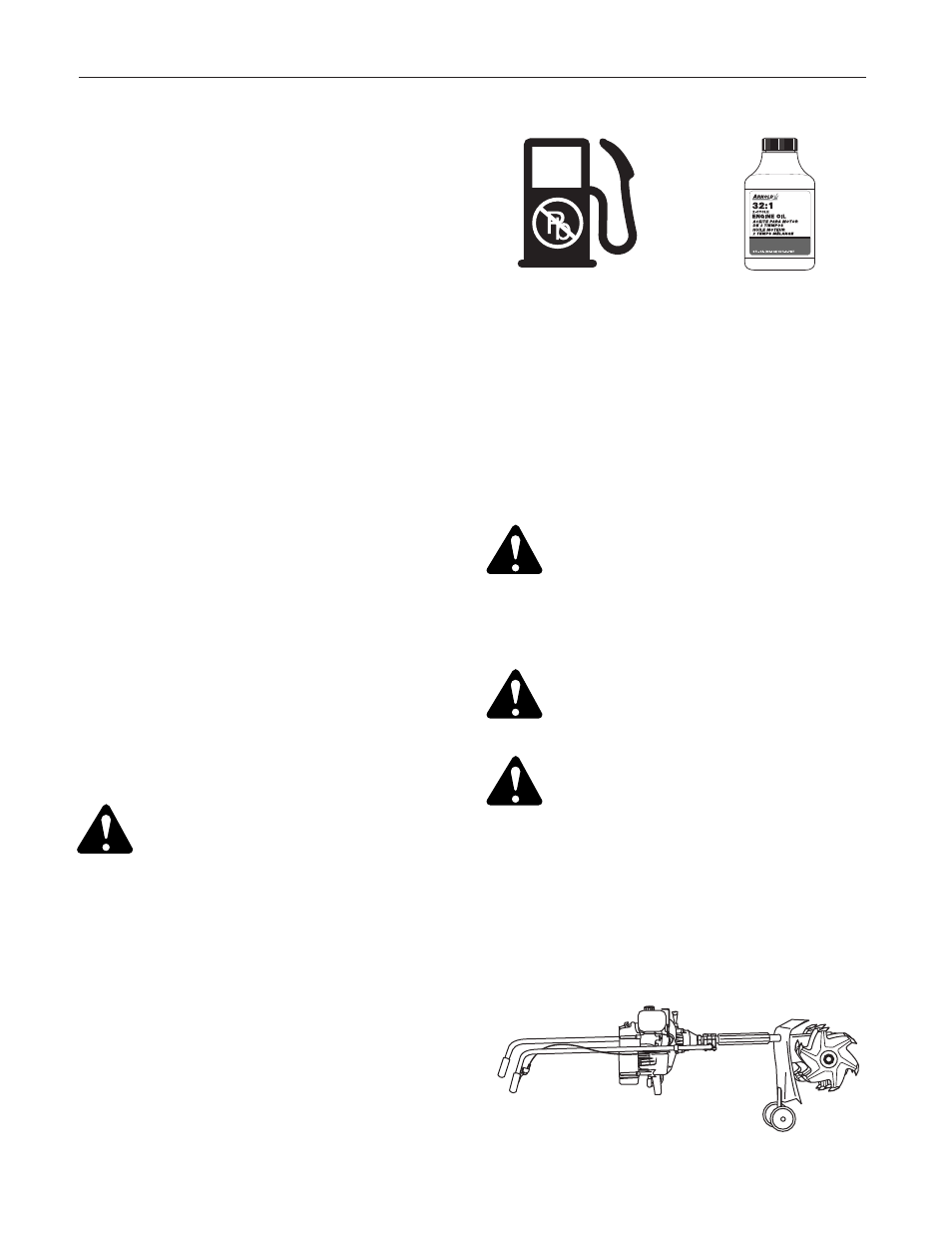 Mixing ratio - 32:1, Oil and gas mixing instructions | MTD 21A-120R000 User Manual | Page 9 / 20