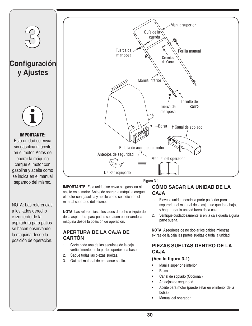 Configuración y ajustes | MTD Series 020 User Manual | Page 30 / 44