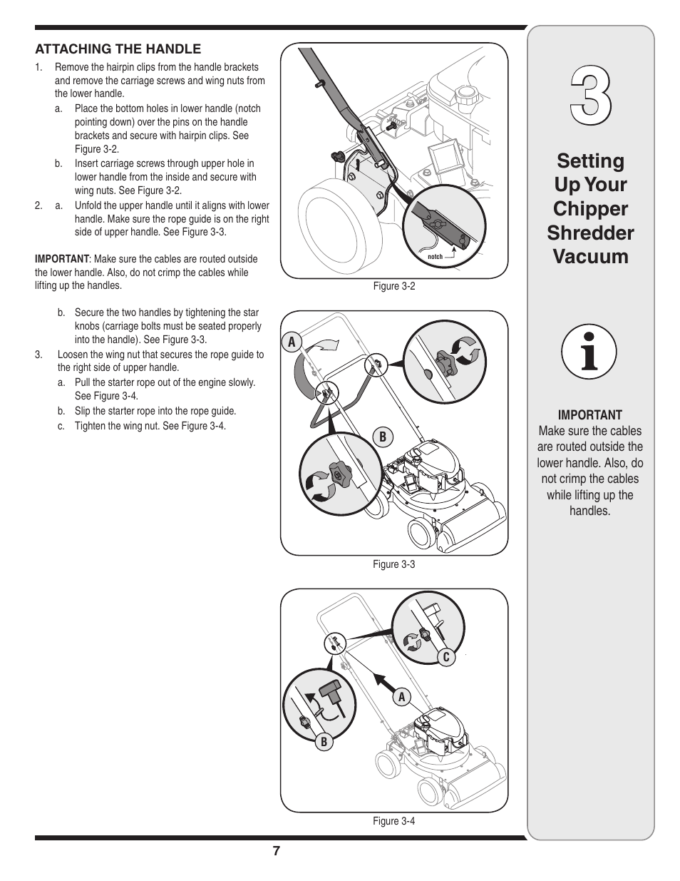 Setting up your chipper shredder vacuum | MTD Series 020 User Manual | Page 7 / 44