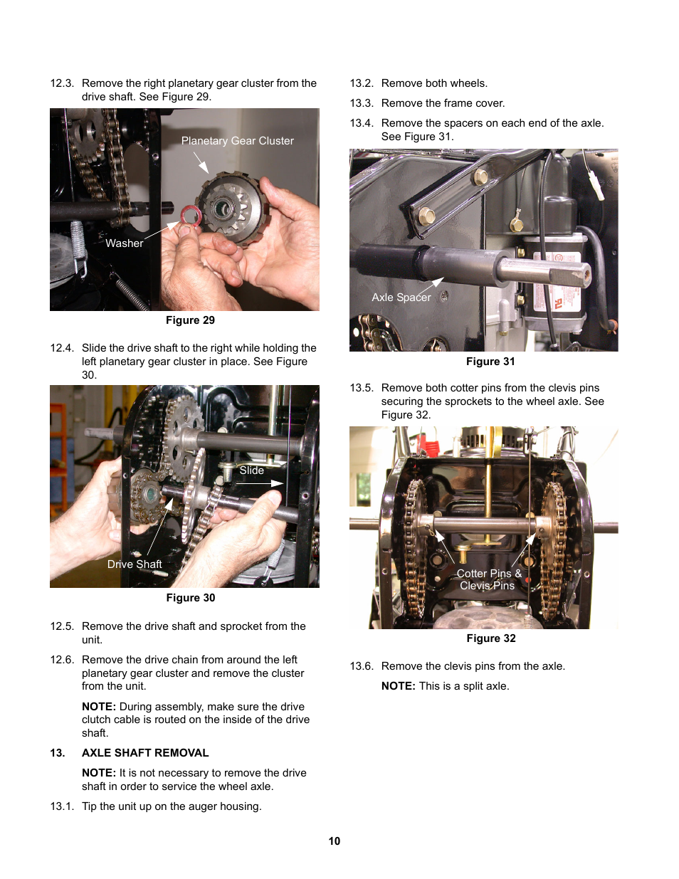 Axle shaft removal | MTD 31AE5MLG729 User Manual | Page 14 / 21
