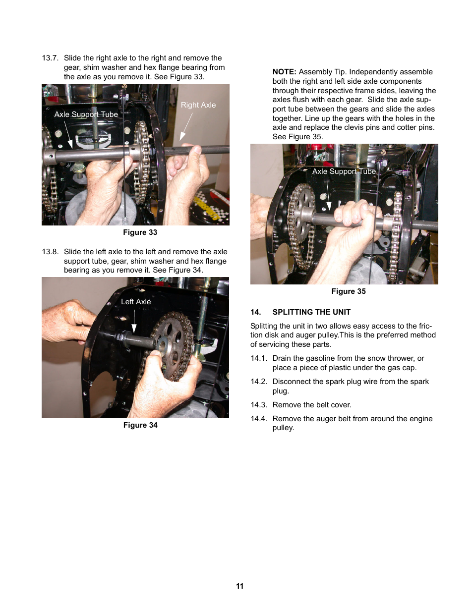 Splitting the unit | MTD 31AE5MLG729 User Manual | Page 15 / 21