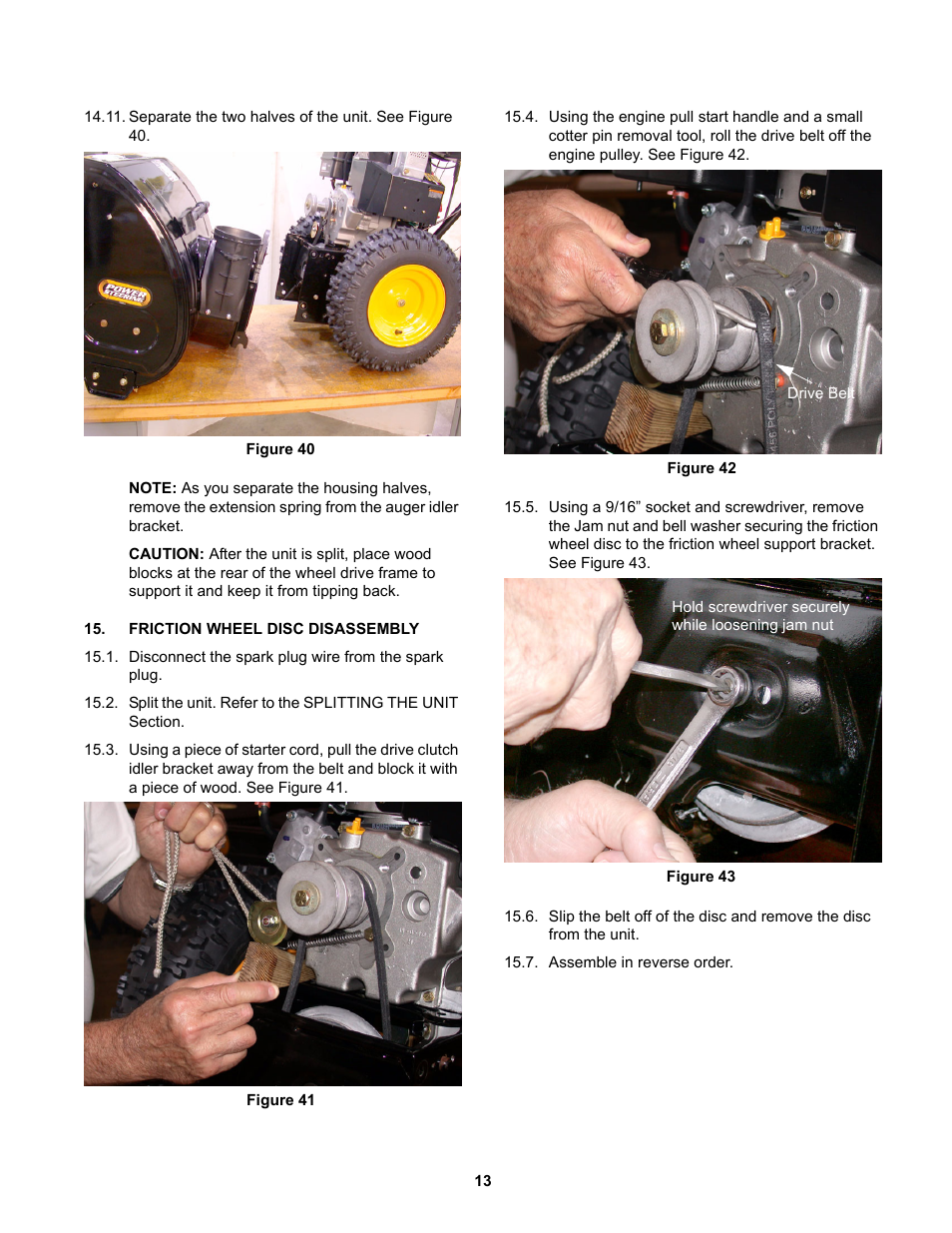 Friction wheel disc disassembly | MTD 31AE5MLG729 User Manual | Page 17 / 21