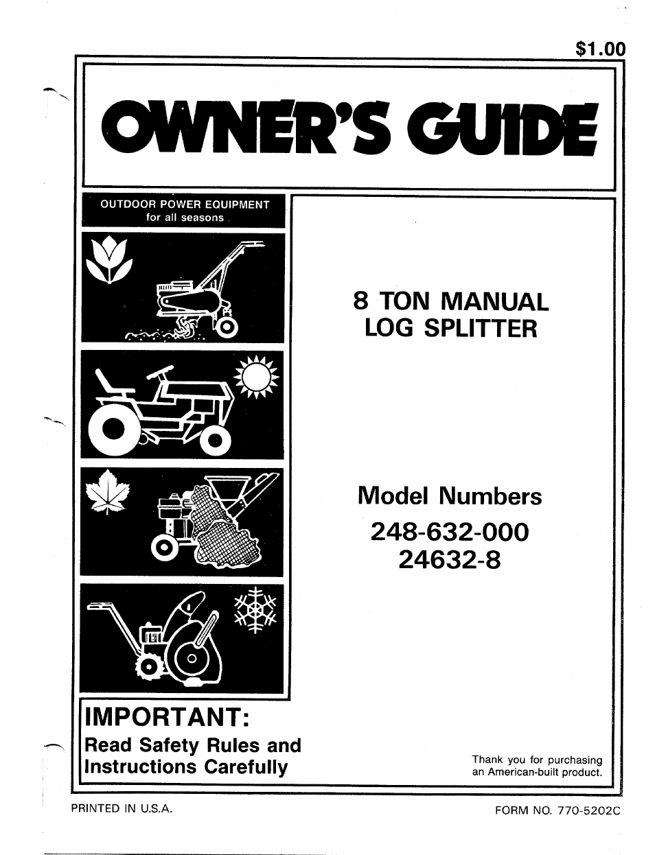 MTD 24632-8 User Manual | 10 pages