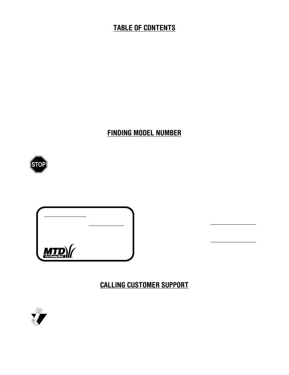 MTD Series 140 through E173 User Manual | Page 2 / 24