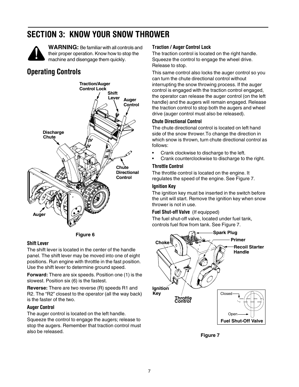 Operating controls | MTD 640 User Manual | Page 7 / 24