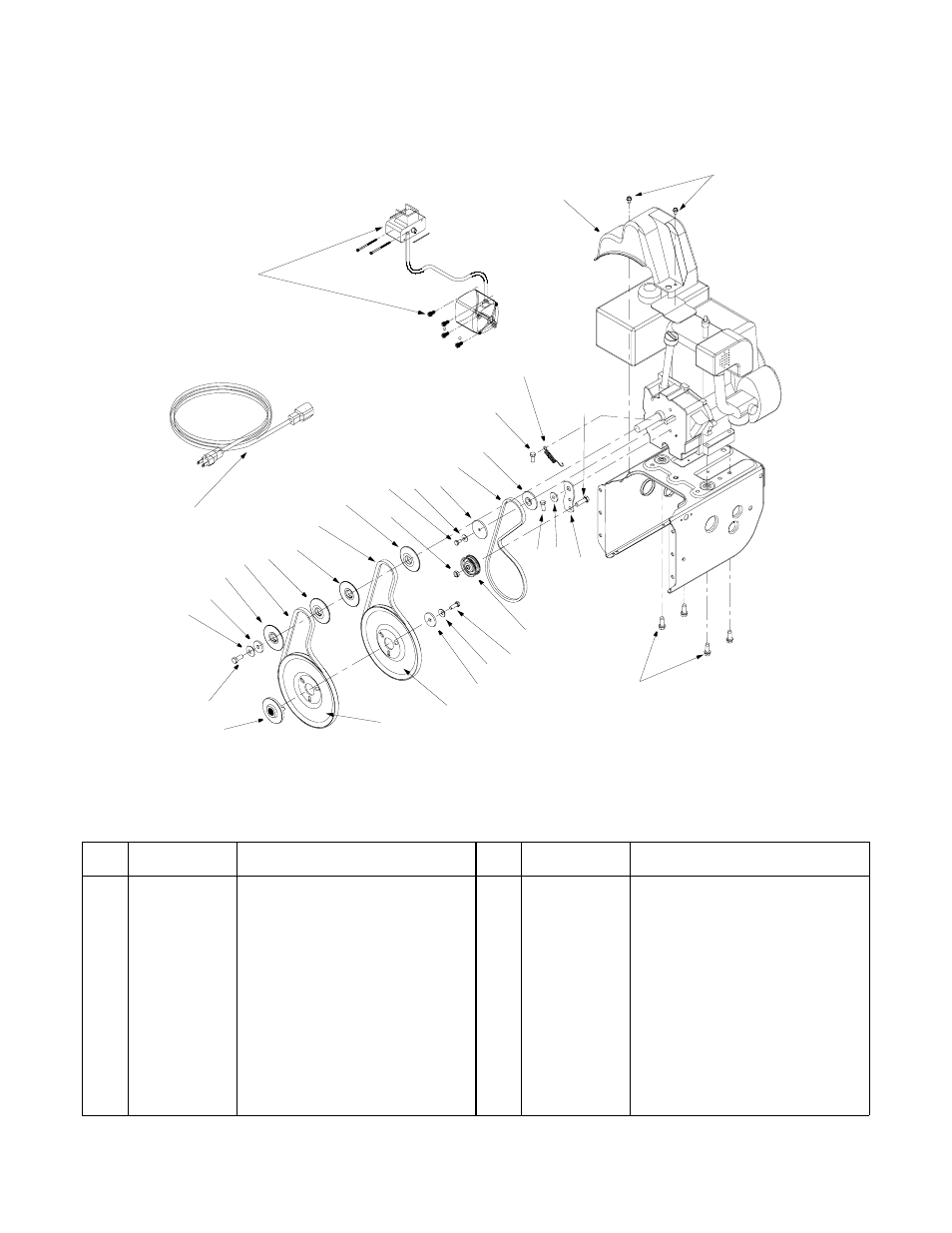 Engine and v-belts | MTD E600E User Manual | Page 27 / 28