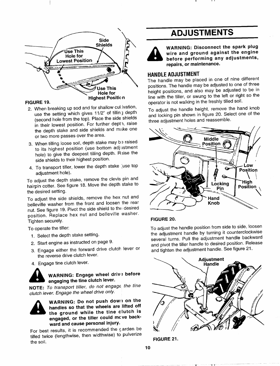 Adjustments | MTD 406 User Manual | Page 10 / 16