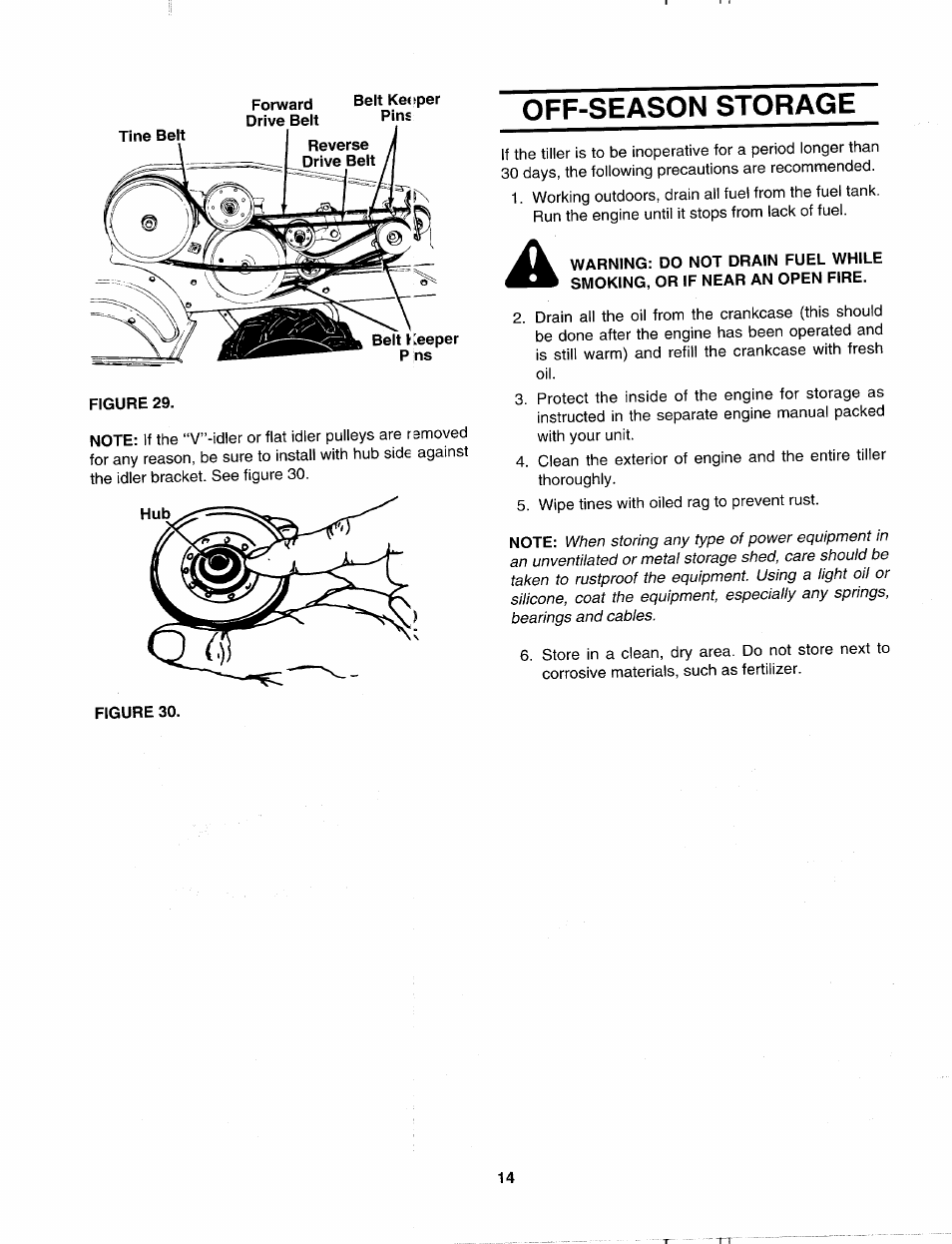 Off-season storage, Figure 30 | MTD 406 User Manual | Page 14 / 16