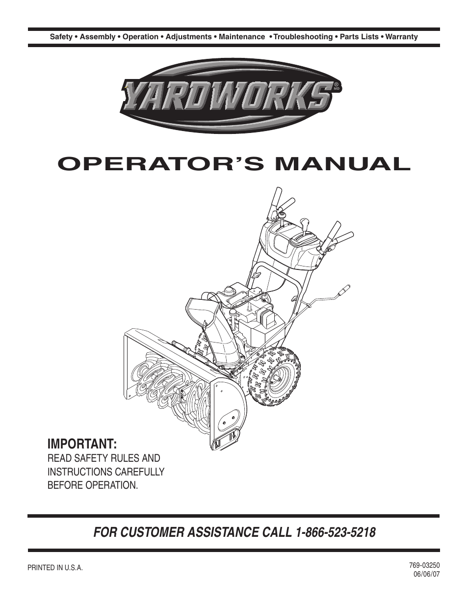 MTD 769-03250 User Manual | 52 pages