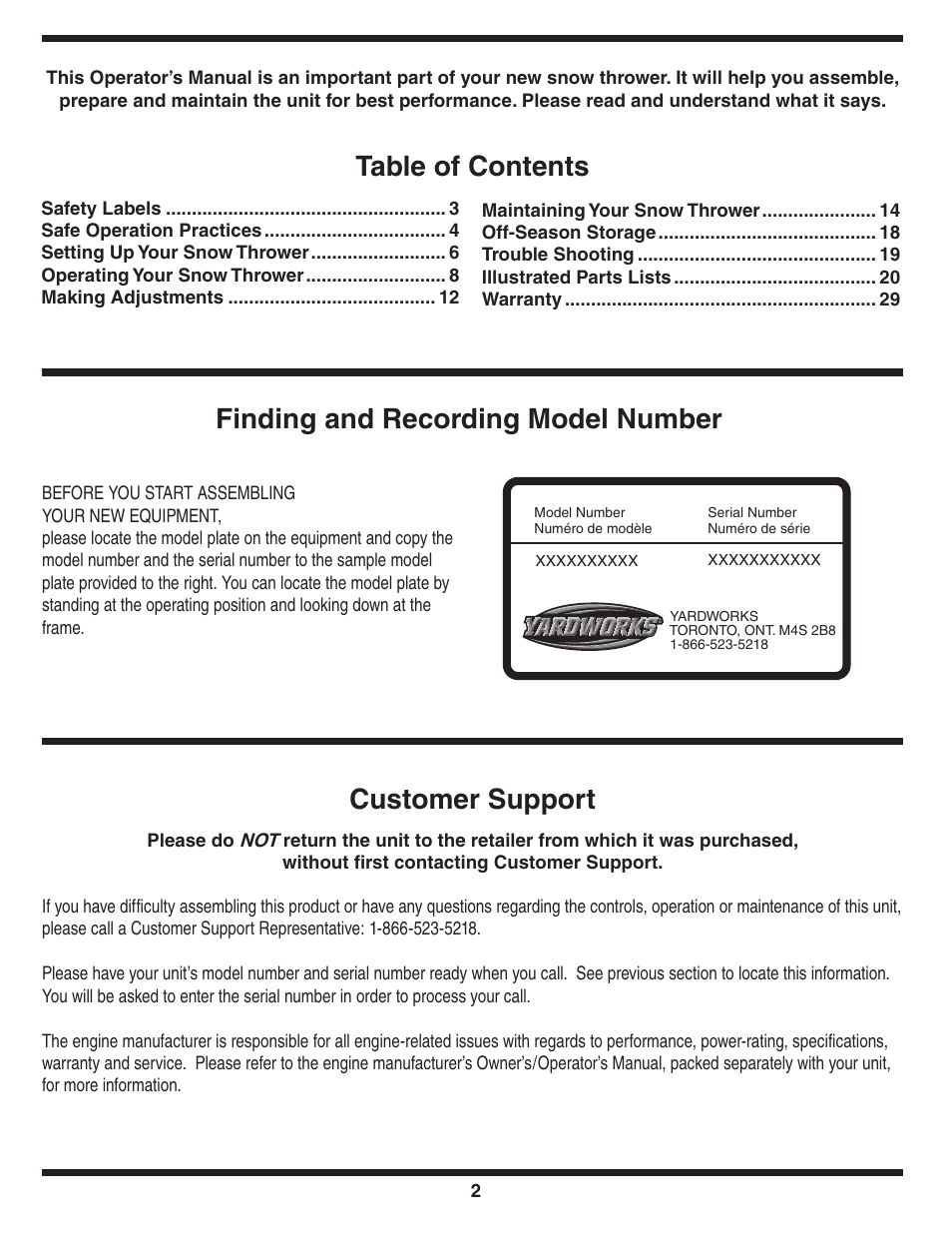 MTD 769-03250 User Manual | Page 2 / 52