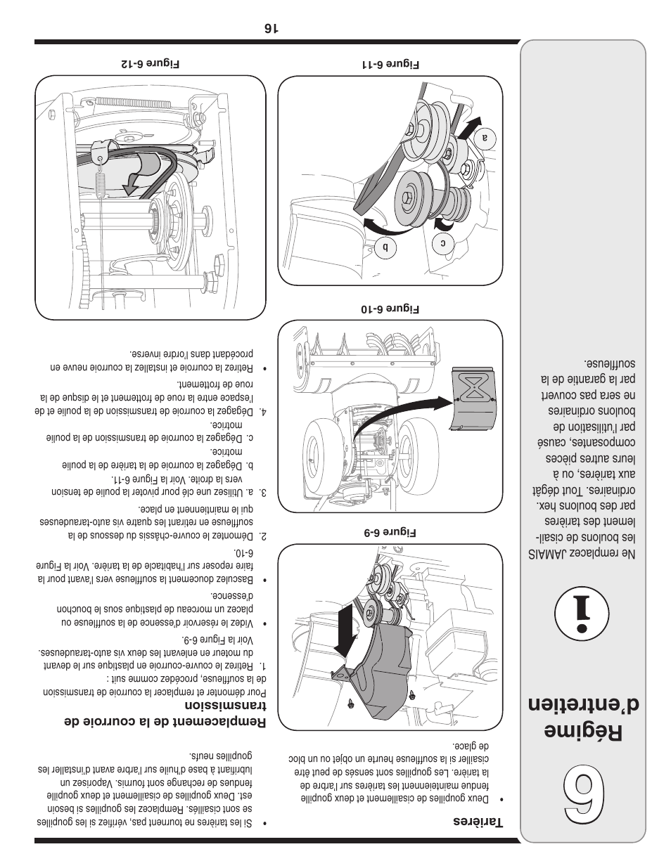 Régime d’entretien | MTD 769-03250 User Manual | Page 37 / 52