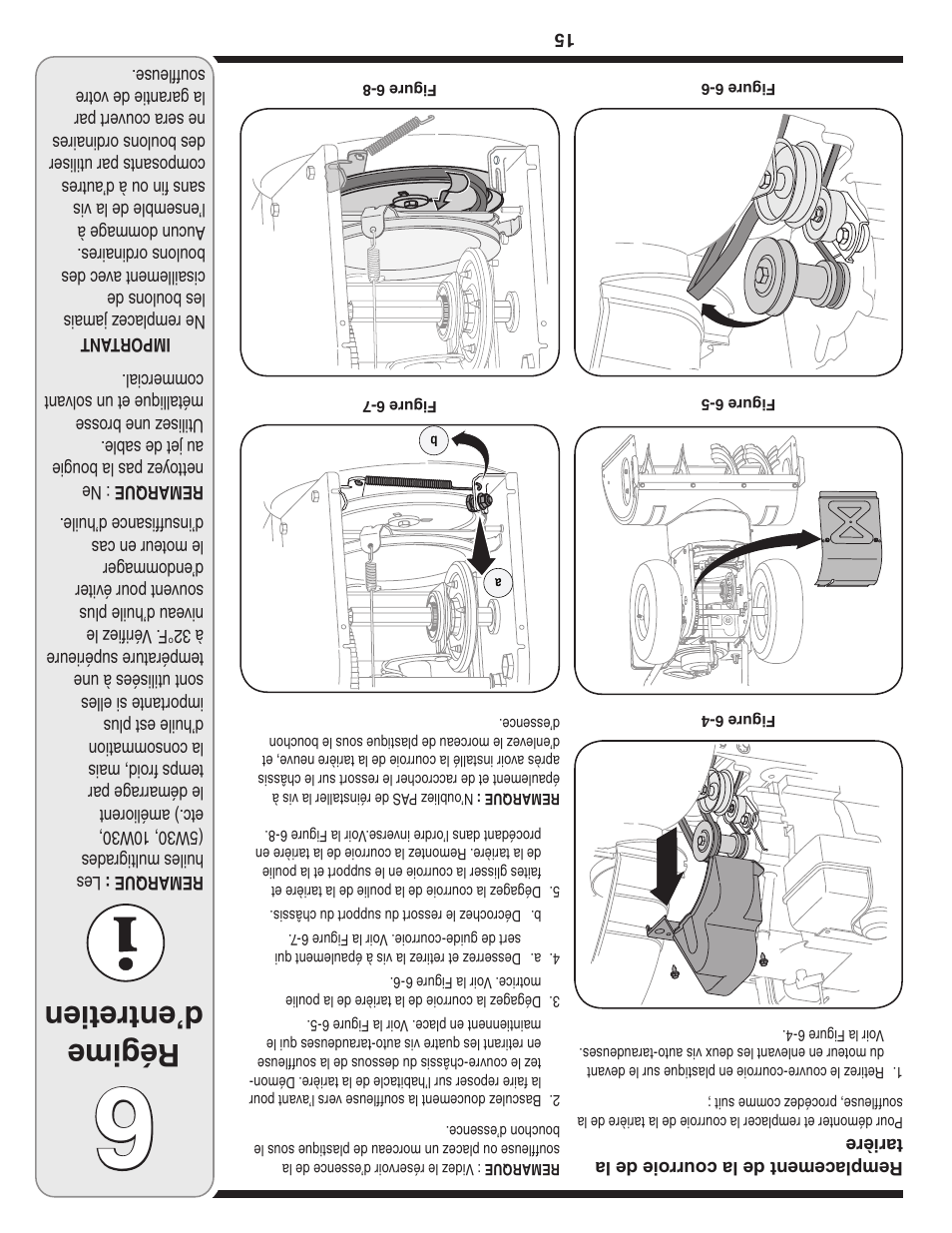 Régime d’entretien | MTD 769-03250 User Manual | Page 38 / 52