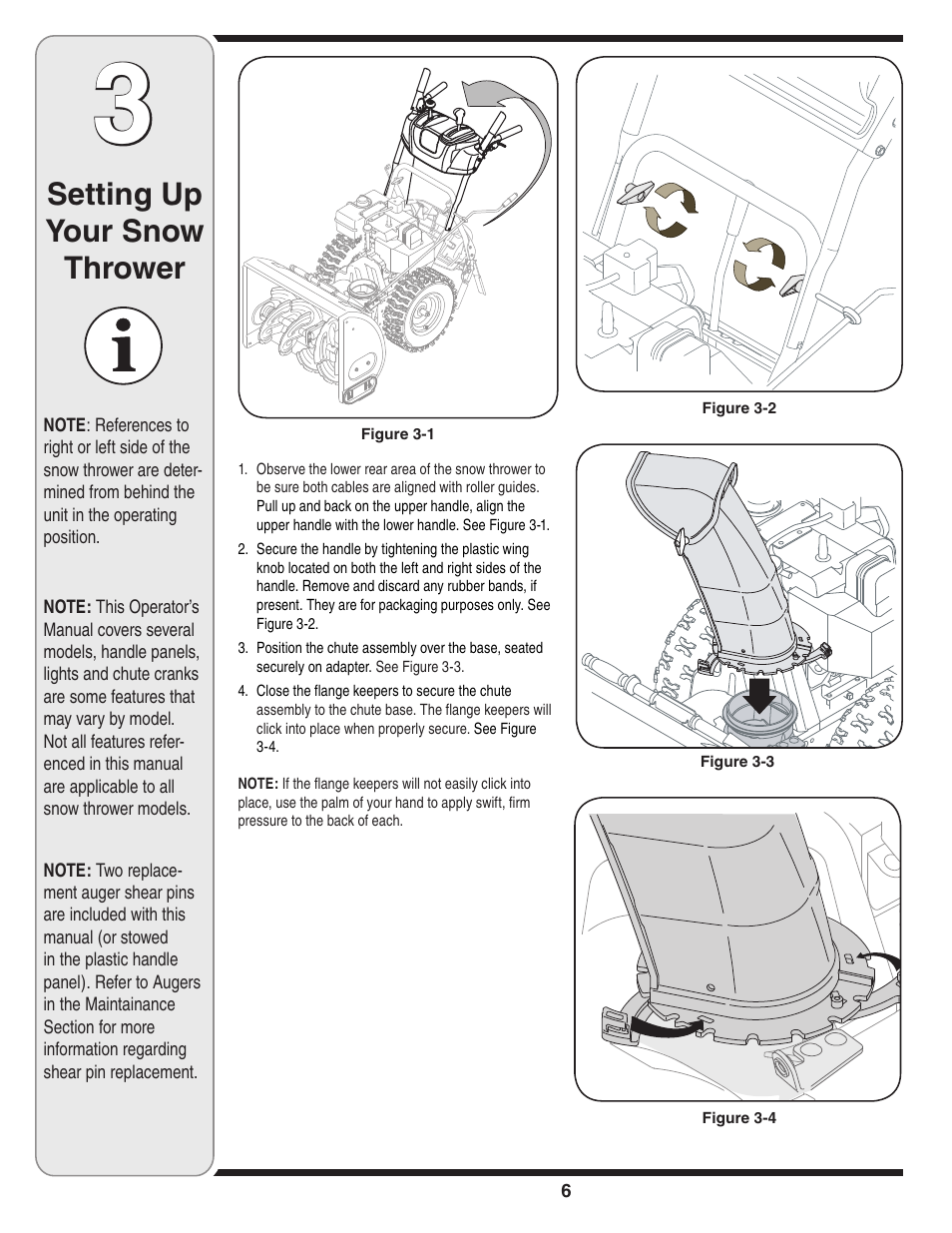 Setting up your snow thrower | MTD 769-03250 User Manual | Page 6 / 52