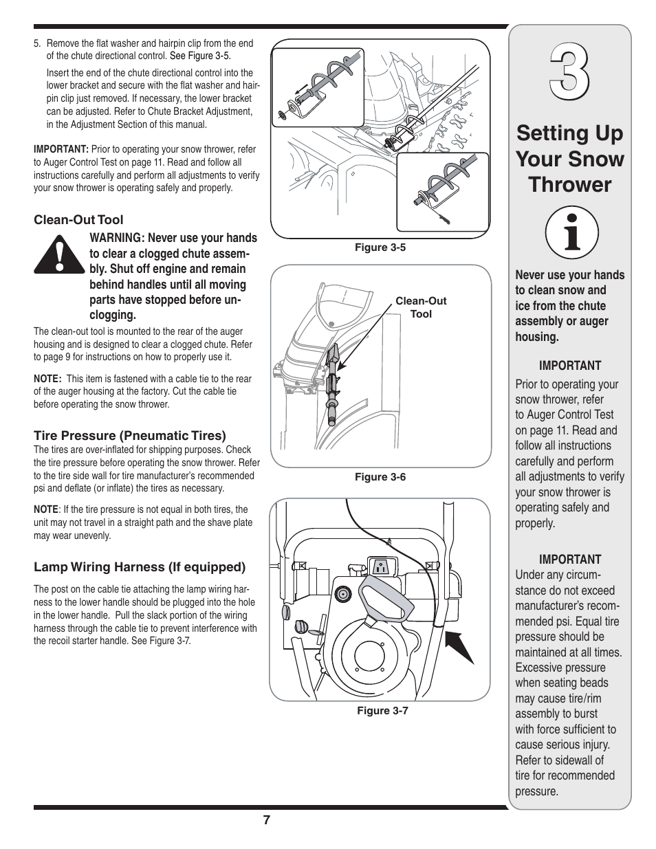 Setting up your snow thrower | MTD 769-03250 User Manual | Page 7 / 52