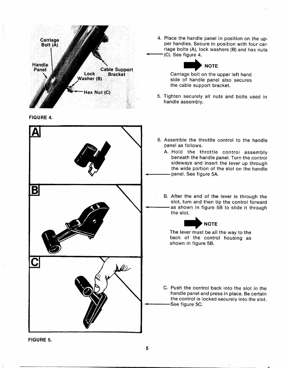 Note | MTD 214-031-000 User Manual | Page 5 / 16