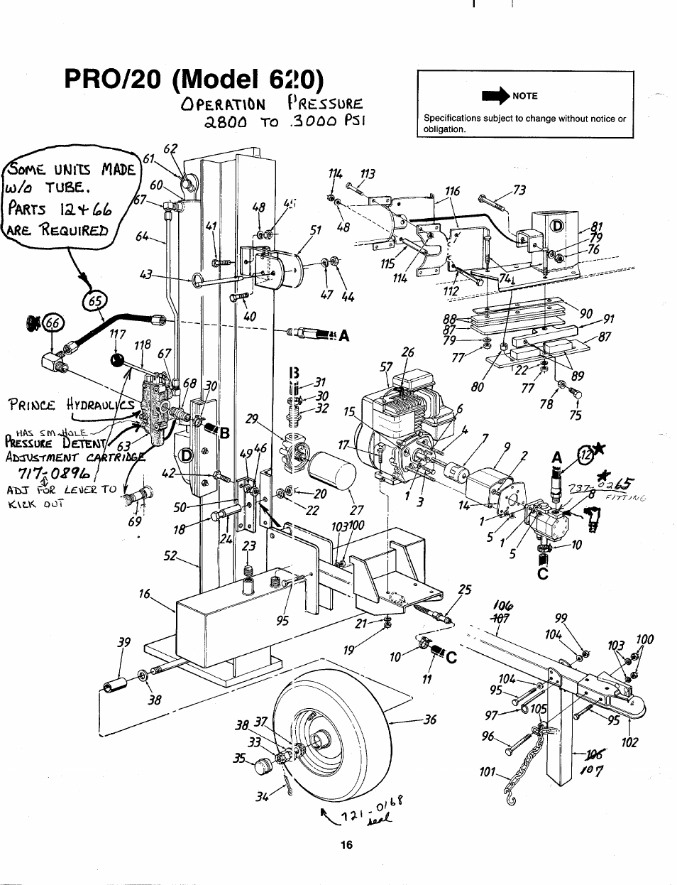 Pro/20 (model 620) | MTD 249-620-003 User Manual | Page 16 / 20