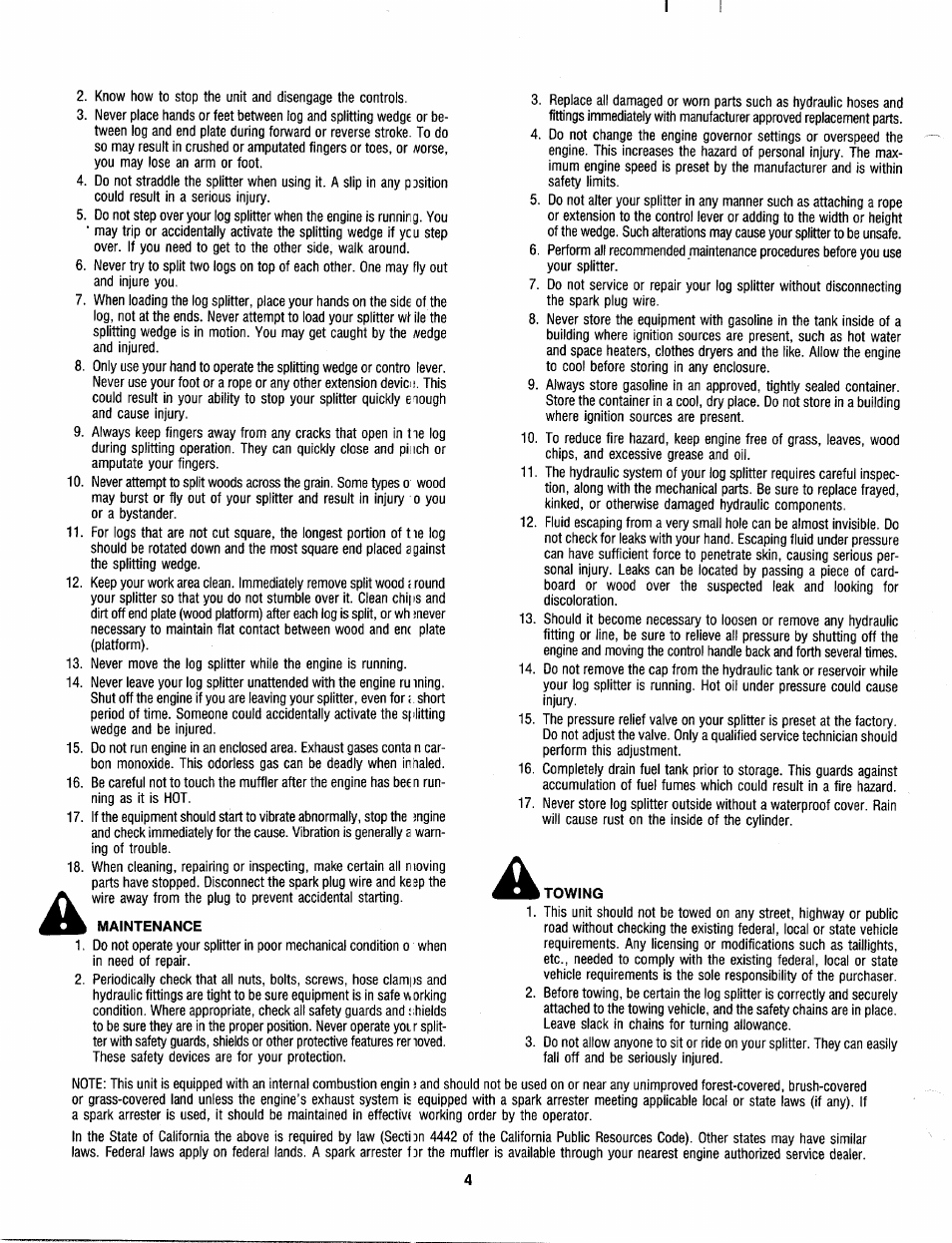 MTD 249-620-003 User Manual | Page 4 / 20