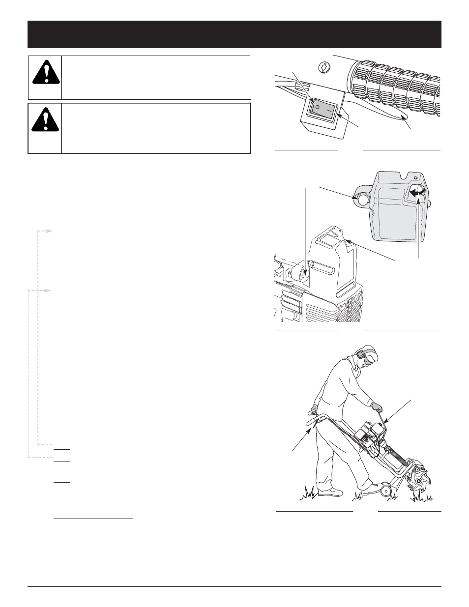 Advertencia, Instrucciones de arranque y apagado | MTD 769-01534 User Manual | Page 49 / 64