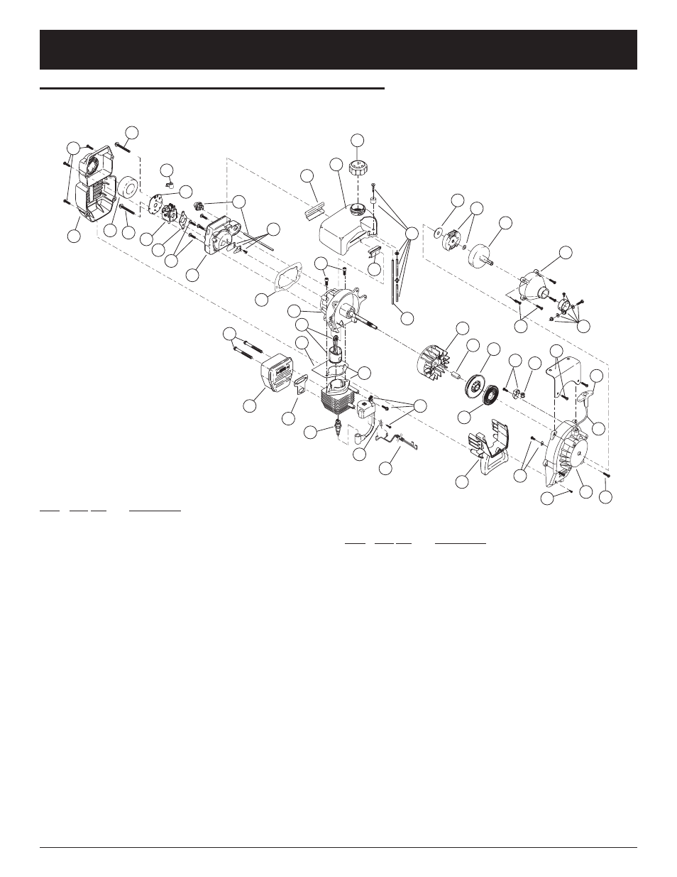 Parts list, Engine parts - ym cult 2-cycle gas cultivator | MTD 769-01534 User Manual | Page 62 / 64