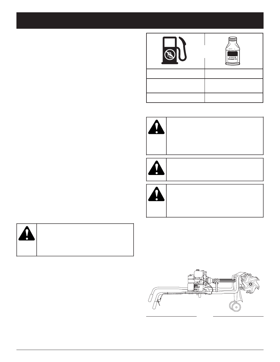 Warning, Caution, Oil and fuel information | MTD 769-01534 User Manual | Page 8 / 64