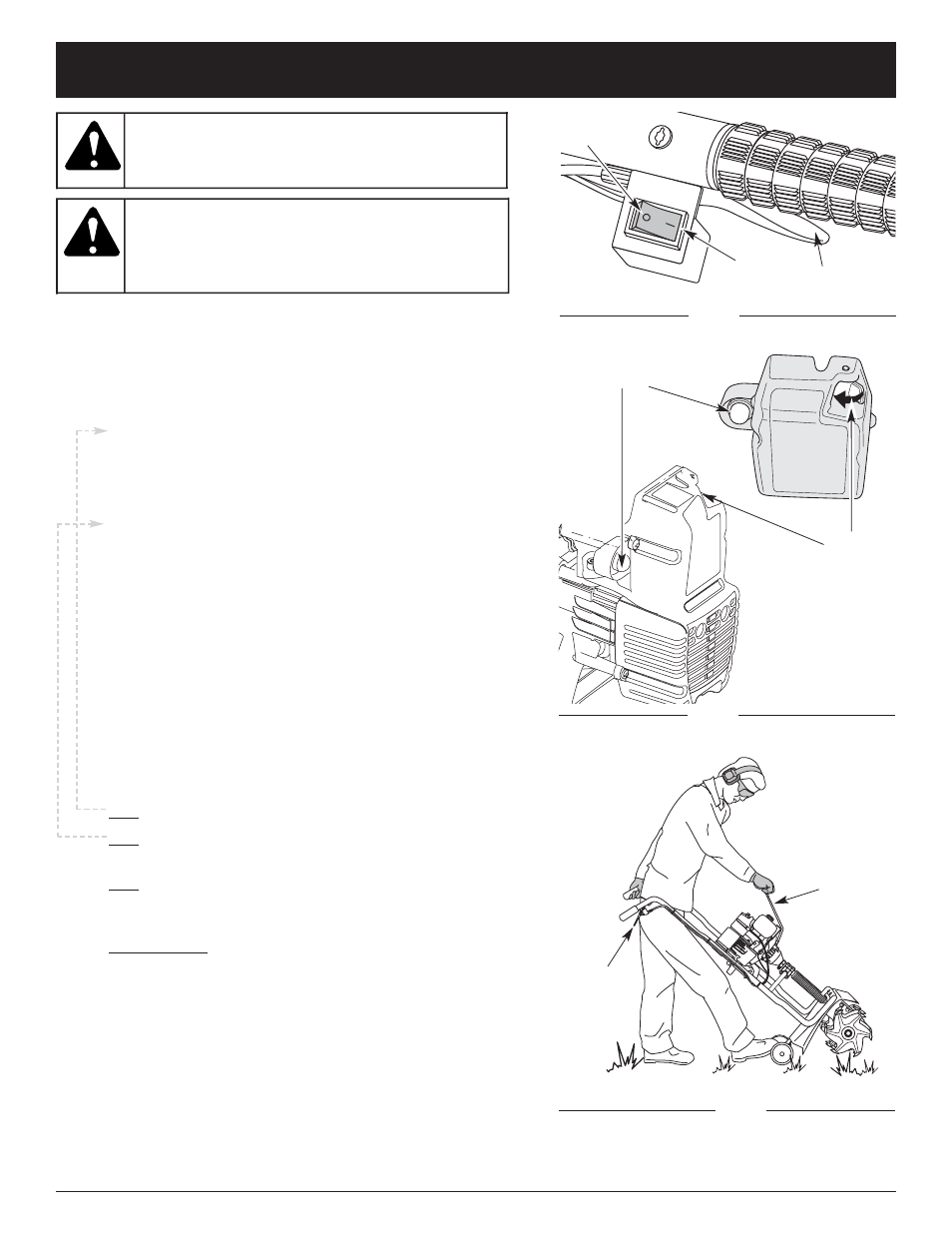 Warning, Starting/stopping instructions, Starting instructions stopping instructions | MTD 769-01534 User Manual | Page 9 / 64