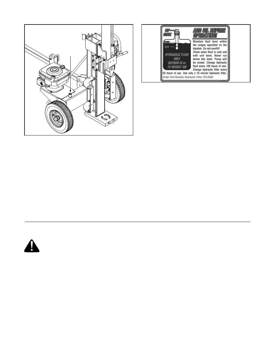 Control handle, Beam locks, Engine controls | Stopping engine | MTD 500 thru 510 User Manual | Page 7 / 20