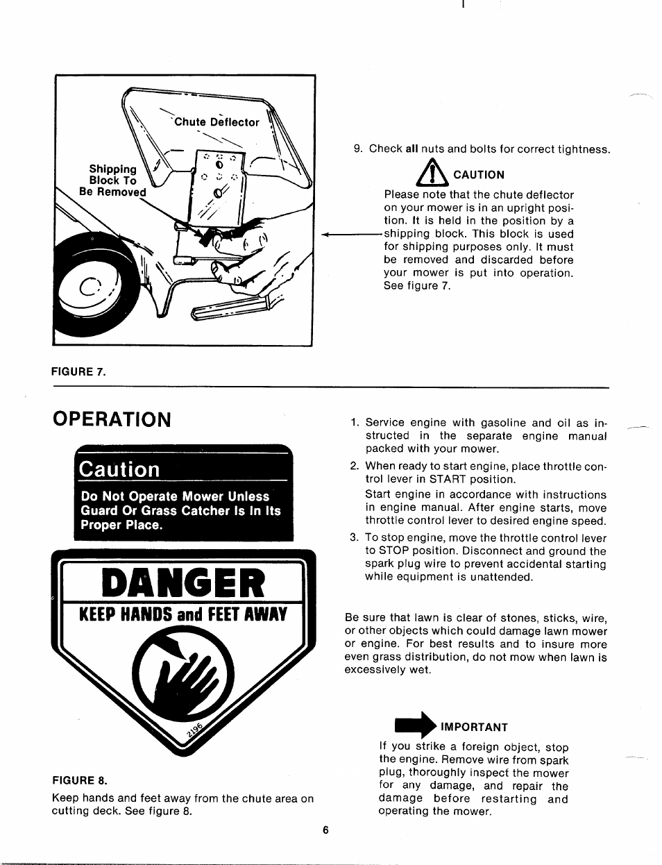 Operation, Caution | MTD 112-060A User Manual | Page 6 / 12