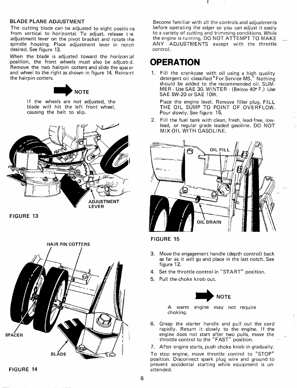 Operation | MTD 24604B User Manual | Page 8 / 14