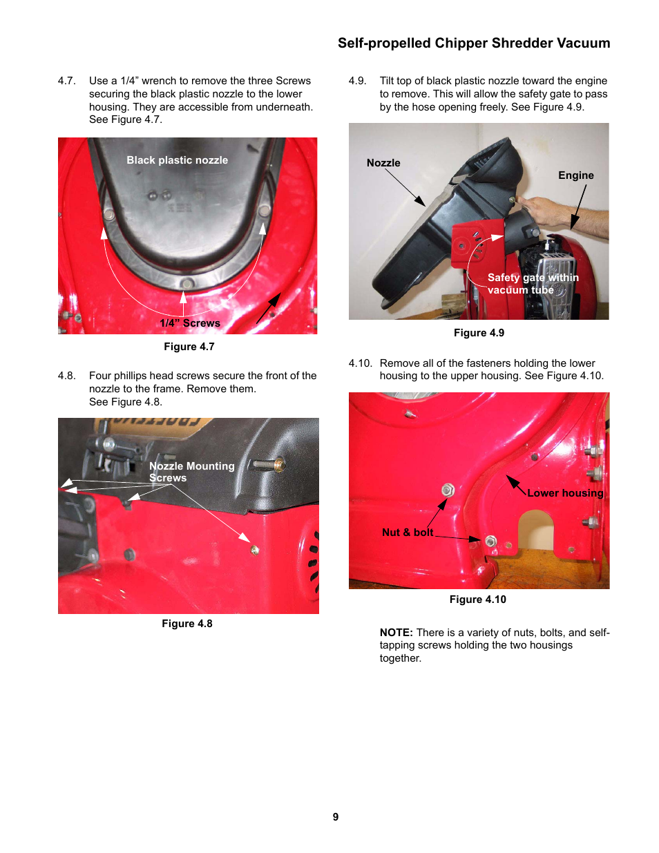 Self-propelled chipper shredder vacuum | MTD CSV 070 User Manual | Page 13 / 15