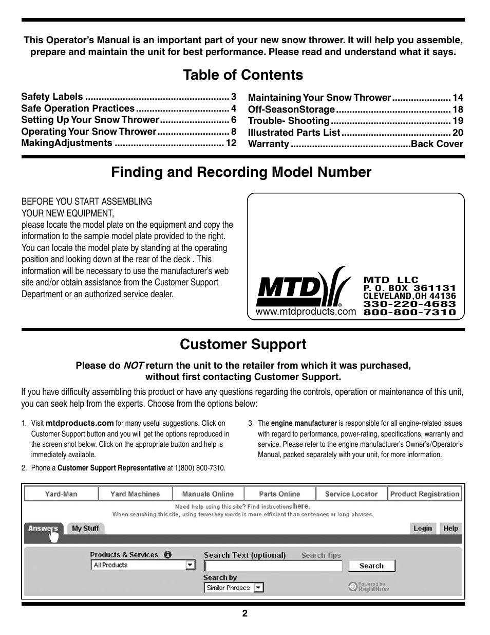 MTD 769-01275D User Manual | Page 2 / 28