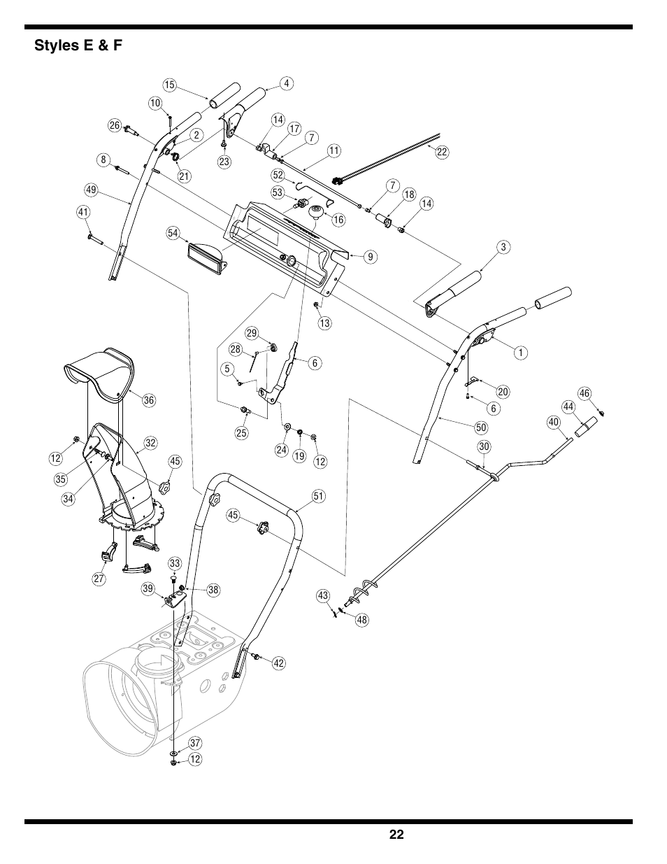 Styles e & f | MTD 769-01275D User Manual | Page 22 / 28