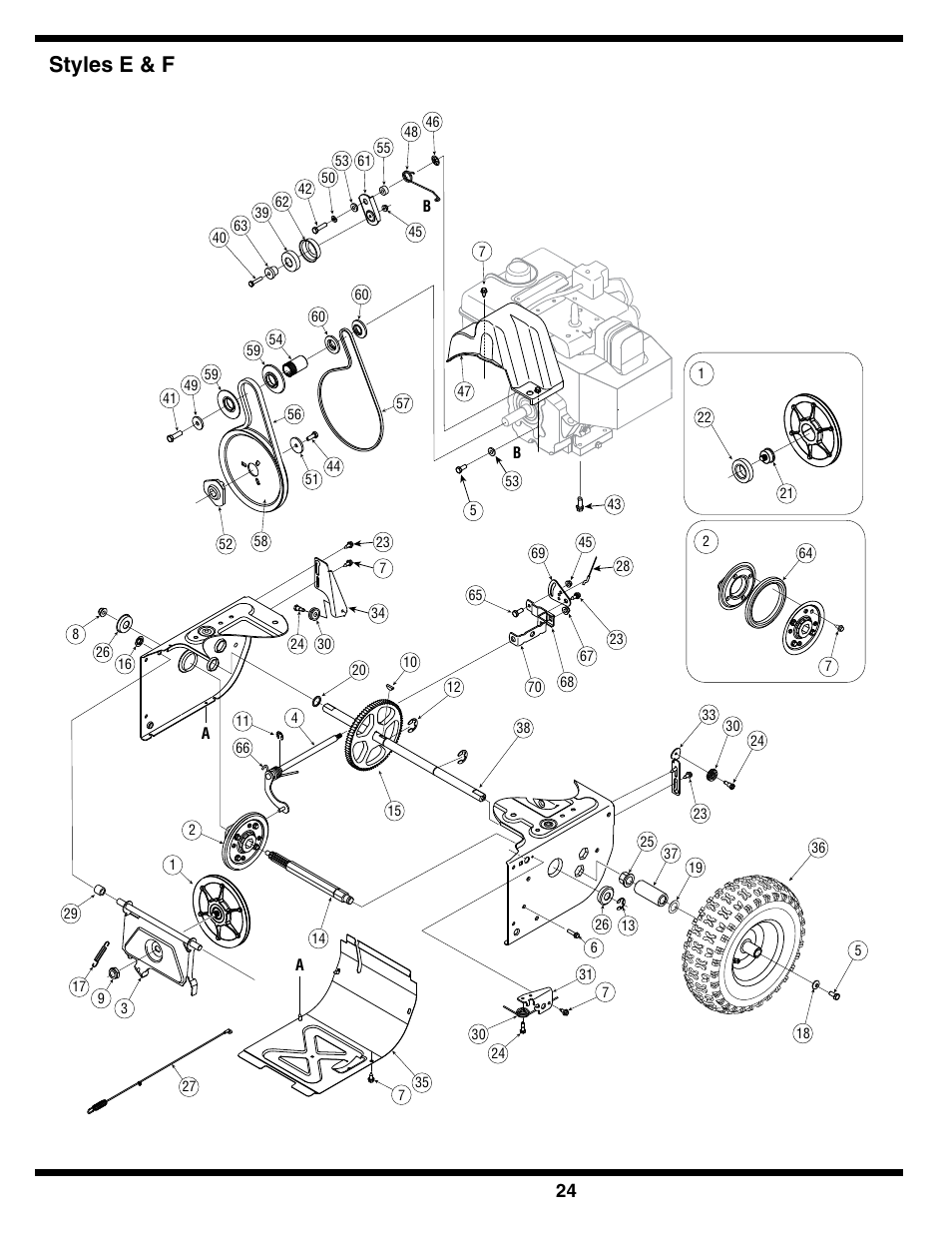 Styles e & f | MTD 769-01275D User Manual | Page 24 / 28