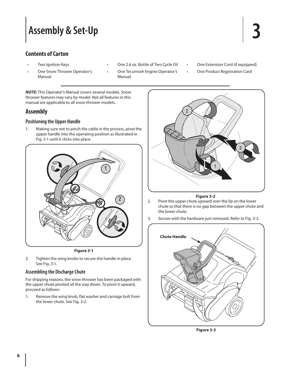 Assembly & set-up, Contents of carton, Assembly | MTD 769-01283C User Manual | Page 6 / 32