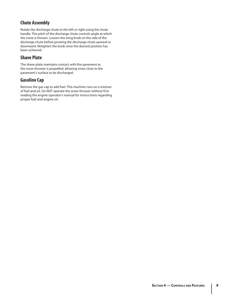 Chute assembly, Shave plate, Gasoline cap | MTD 769-01283C User Manual | Page 9 / 32