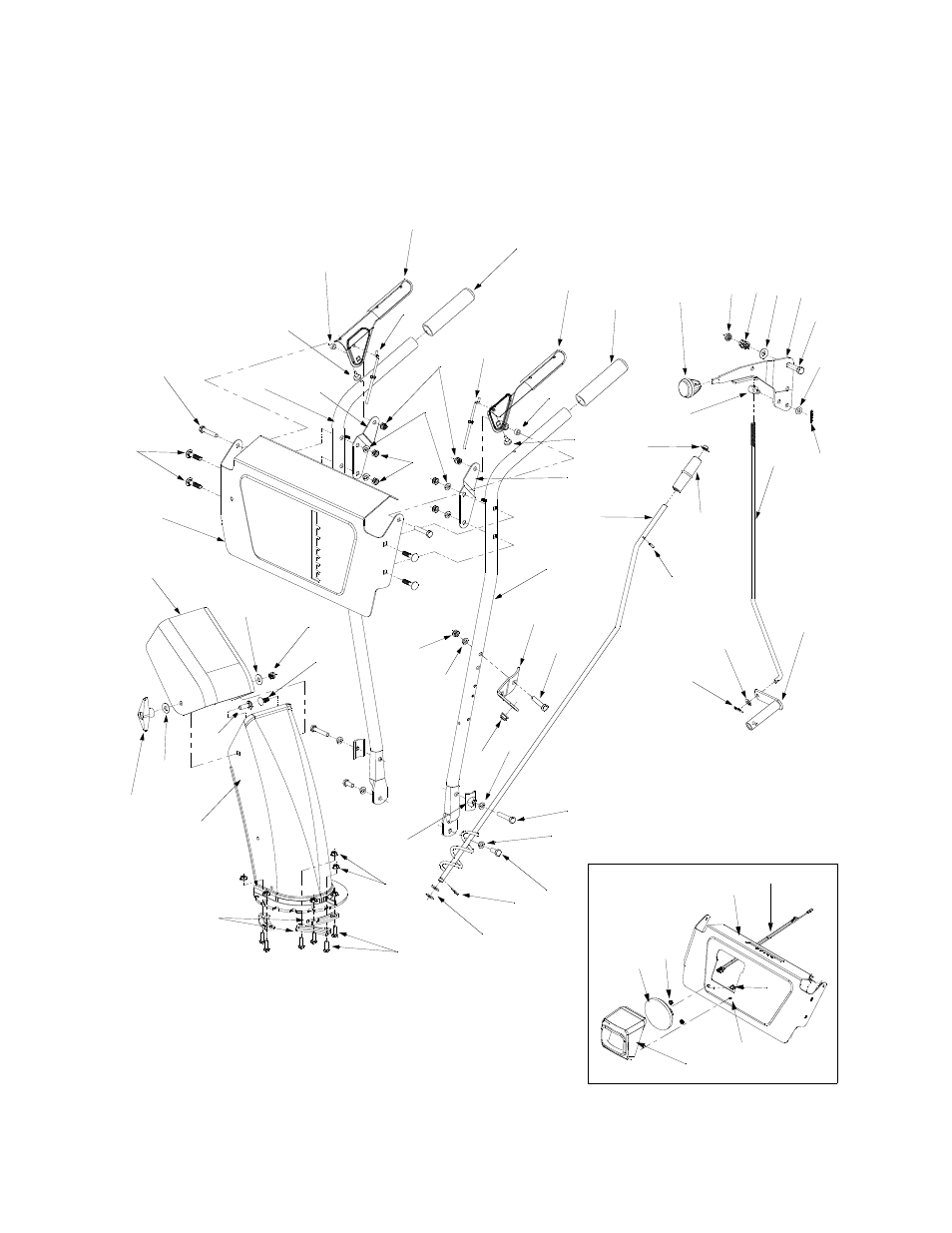 Handle assembly, All models | MTD E644E User Manual | Page 23 / 32