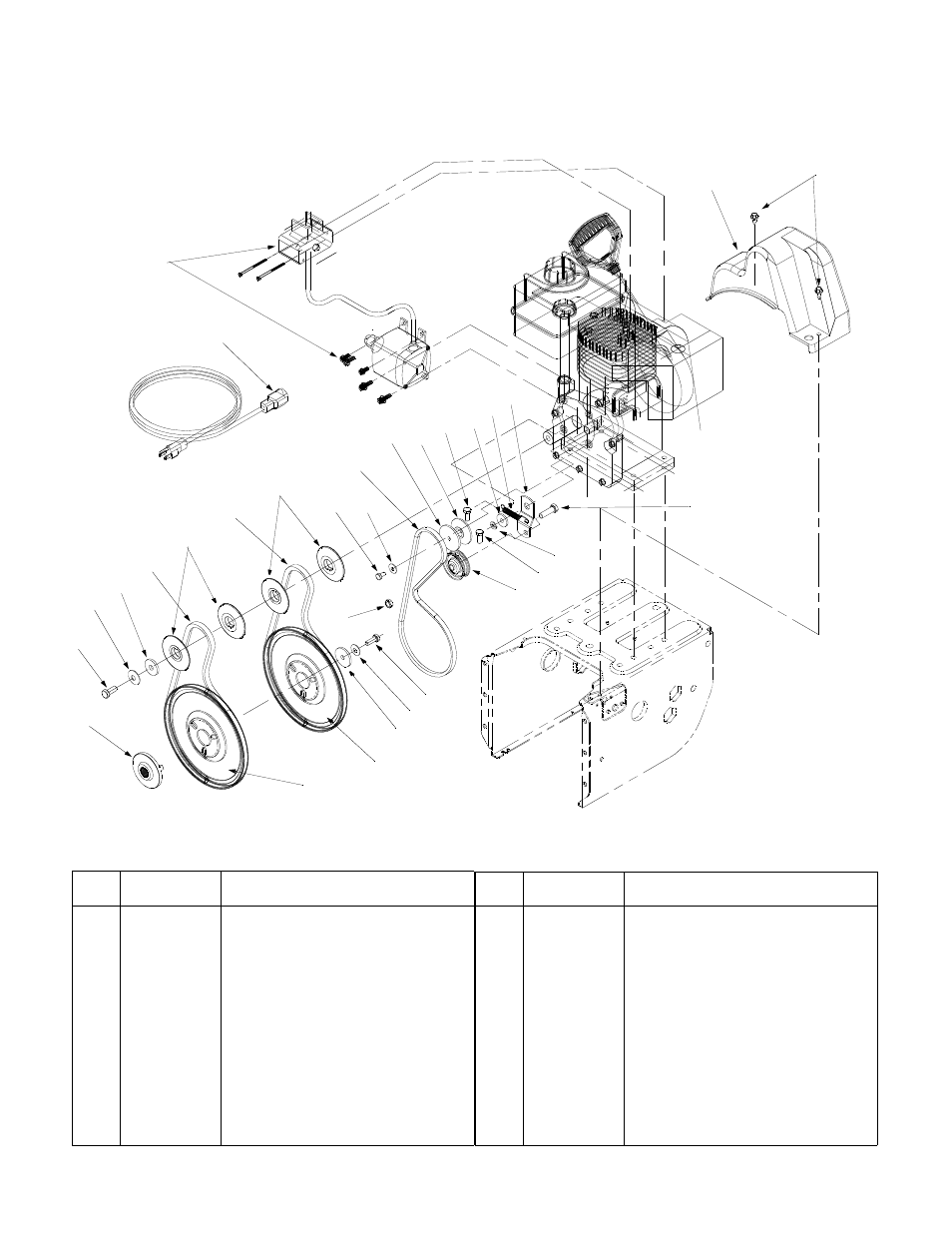 Engine and v-belts | MTD E644E User Manual | Page 28 / 32