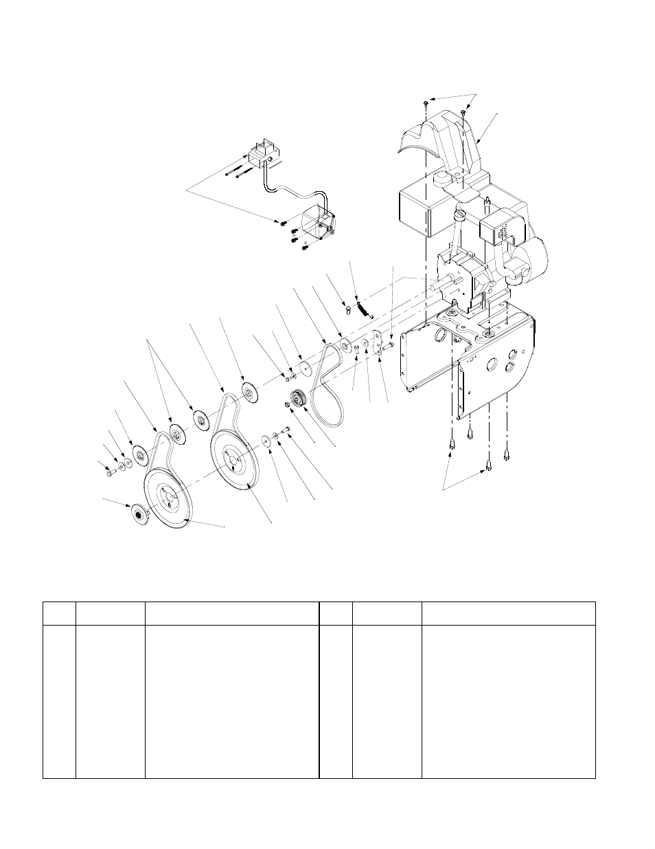 Engine and v-belts | MTD E644E User Manual | Page 29 / 32