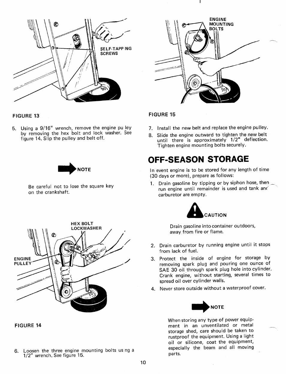Off-season storage | MTD 24638S User Manual | Page 10 / 16