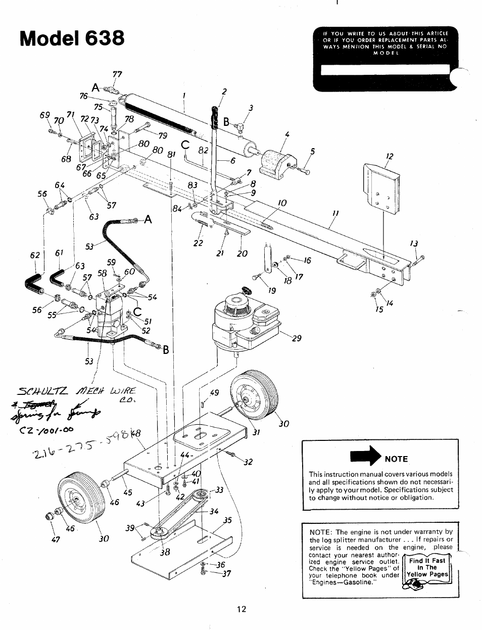 Model 638 | MTD 24638S User Manual | Page 12 / 16