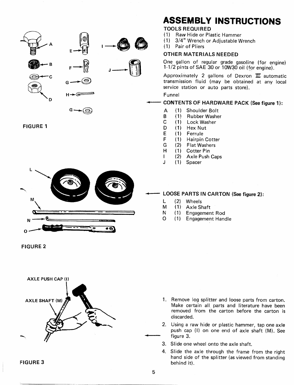 Assembly instructions, Tools required, Other materials needed | MTD 24638S User Manual | Page 5 / 16